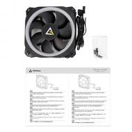 Корпусний вентилятор Antec Prizm 120 ARGB, 120мм, ARGB, 4/3 пін, чорні лопасті, біла рамка