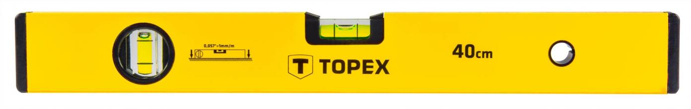 Рівень TOPEX алюмінієвий, тип 500, 40 см, 2 очка
