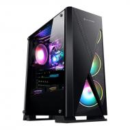 Корпус 2E Gaming CONDOR (GJP12) MidT, 2*USB2.0,1*USB3.0, 3*120мм ARGB, скло (бок.пан.),без БЖ,чорний