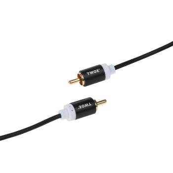 Кабель 2E 1RCA (M) -1RCA (M), Al, black, 1.8m