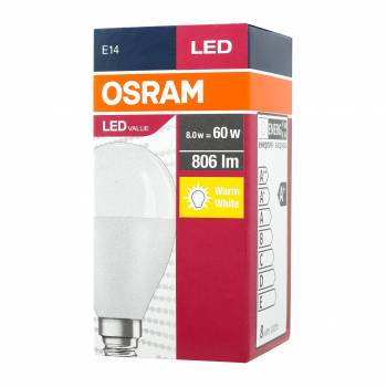 Лампа світлодіодна OSRAM LED Value P60 шарик 7W 806Lm 2700K E14
