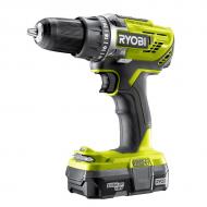 Шуруповерт-дриль Ryobi ONE+ R18DD3-113S 18В, 2-шв.,1х1.3 А/г,сумка