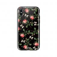 Чохол WK для Apple iPhone XS Max, WPC-061, Flowers RD/BK