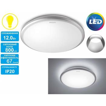 Світильник стельовий Philips 31814 LED 12W 2700K Grey