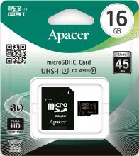 Карта памяті Apacer 16GB microSDHC C10 UHS-I + SD