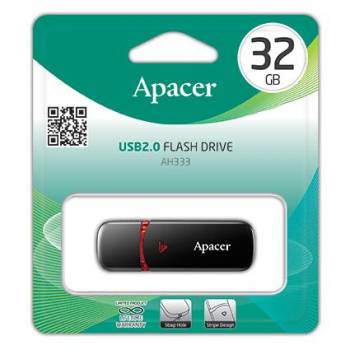 Накопичувач Apacer 32GB USB 2.0 AH333 Black