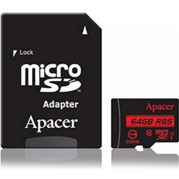 Карта памяті Apacer 64GB microSDXC C10 UHS-I R85MB/s + SD