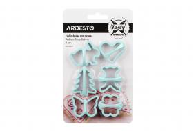 Набір форм для печива Ardesto Tasty baking, 6 шт,  голубий тіфані, пластик