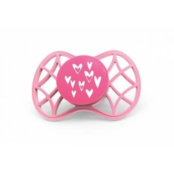 Пустушка ортодонтична Nuvita NV7084 Air55 Cool 6m+ "сердечки" рожева