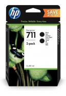 Картридж HP No.711 DesignJet 120/520 Black (2*80ml) Dual Pack